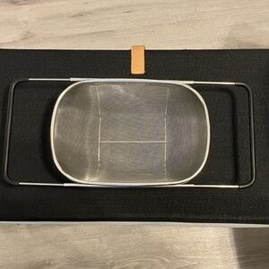 Stainless Steel Mesh Strainer with Black Handles